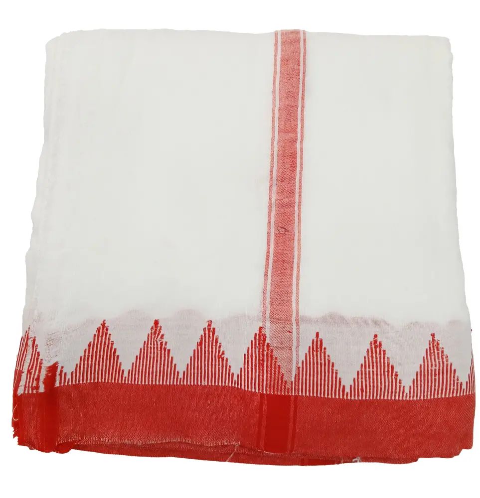 Jagnnath Puri Temple Border Dhoti and Chadar Set