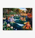 Lord Krishna Sports With His Queens in the Water