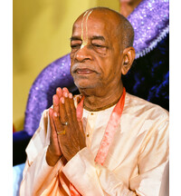 Prabhupada Sit on Vyasasana Praying with Hands