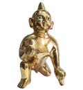 Laddu Gopal Brass Deity 12\"