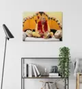Srila Prabhupada in New York, On Vyasasana with Gong