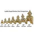 Laddu Gopal Brass Deity 7\"