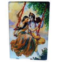 Acrylic Stand -- Radha Krishna on Swing  (large size)