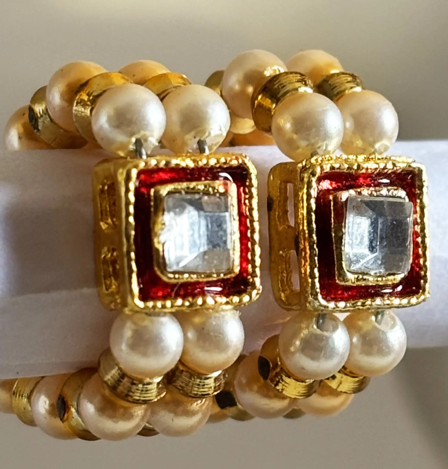 Deity Bracelets -- Gold with Colored Diamond