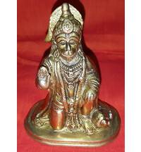 Brass Sri Hanuman Deity  (5")