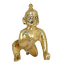 Laddu Gopal Brass Deity 4\" (10 cm)