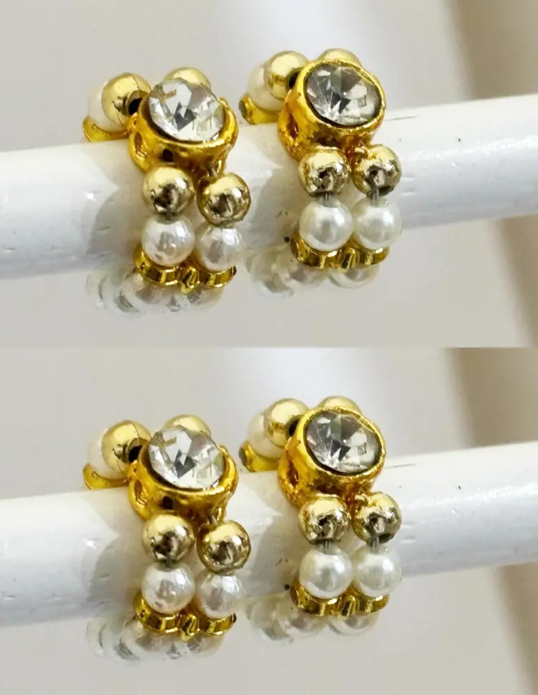 Deity Bracelets -- Golden, White Pearls and WhiteDiamonds_TMS18