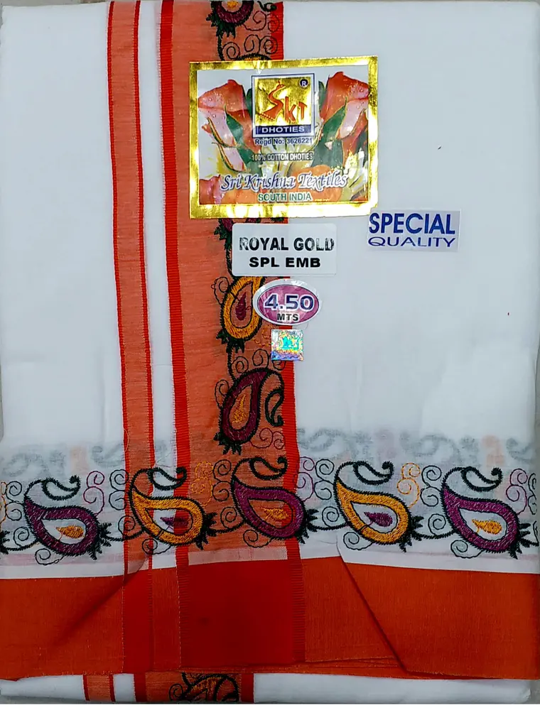 Dhoti -- With Embroidery