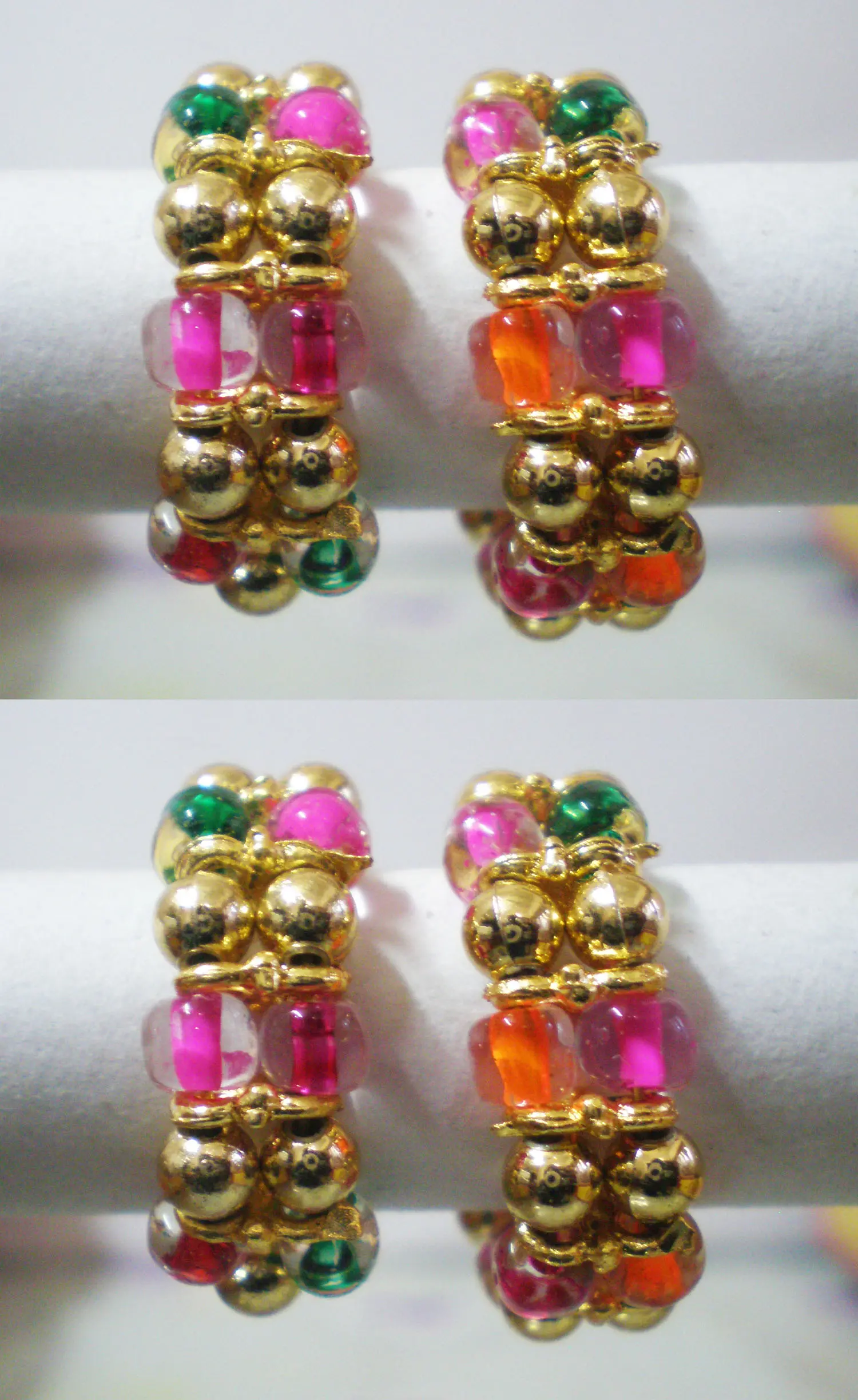 Deity Bracelets -- Gold with Colored Diamond