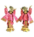 Gaura Nitai Deity Clothes -- Gradient Flowers Design