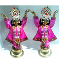 Gaura Nitai Deities 20\" Both Hands Up; Round Base