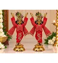 Gaura Nitai Deity Clothes -- Royal Crimson Dress