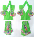 Gaura Nitai Deity Clothes -- Deluxe Flower With Kerry Design