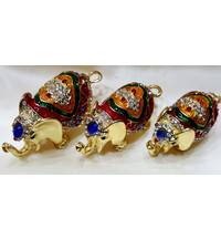 Golden Elephant Set of 3 -- 3"