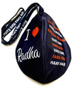 I Love Radha - Digitally Printed Bead-Bag [3 sides and strap] Standard Size