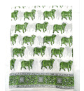 Sari, Cotton -- Cow Print on White Background