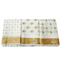 Sari, Cotton -- White with Gold Border (White Gold)