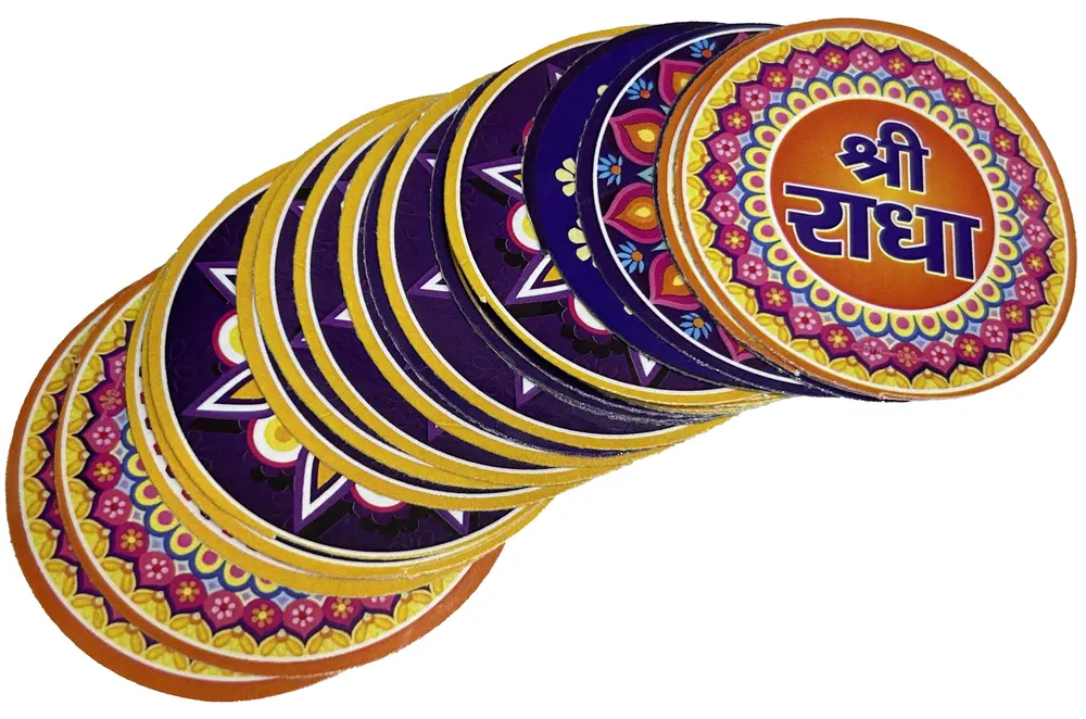 Sri Radha Stickers in Sanskrit (Pack of 25 stickers)