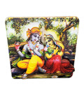 Wooden 3D Radha Krishna Table Stand