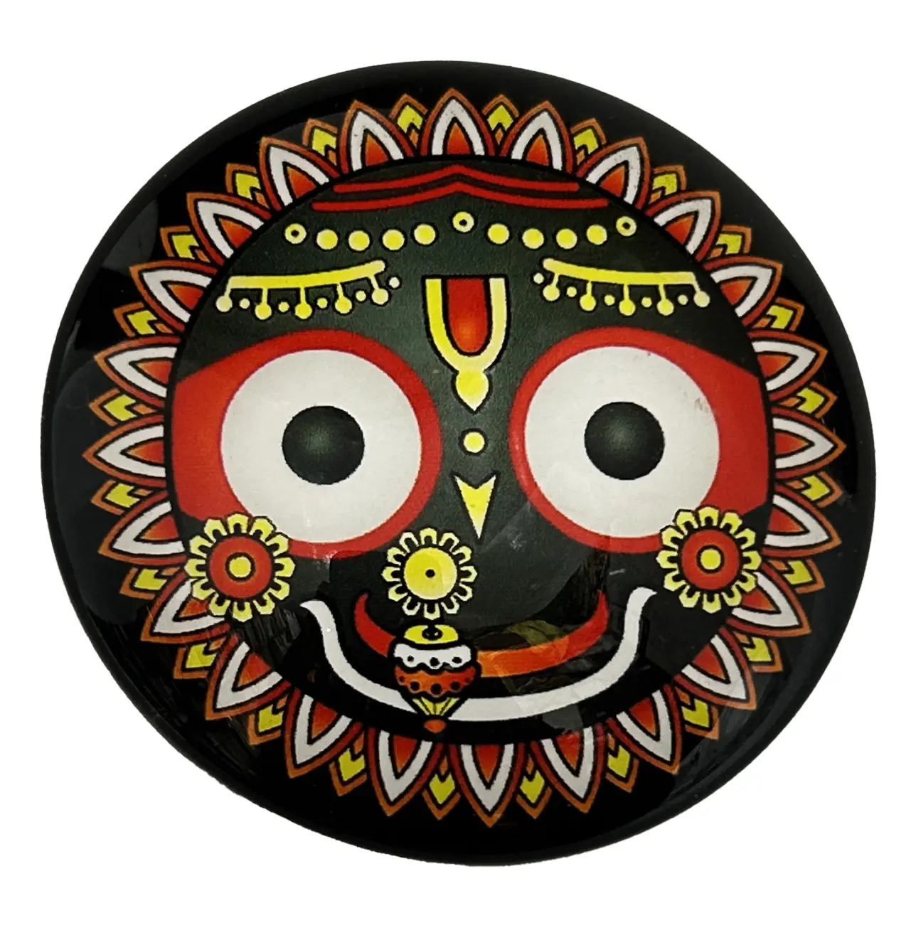 Round Lord Narasimhadeva Magnet (2.3\" - 5.3 cm)