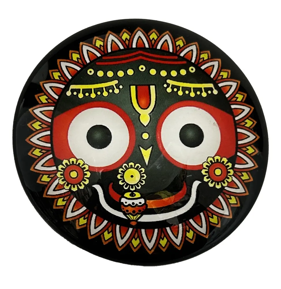 Round Lord Caitanya Mahaprabhu Magnet (2.3\" - 5.3 cm)