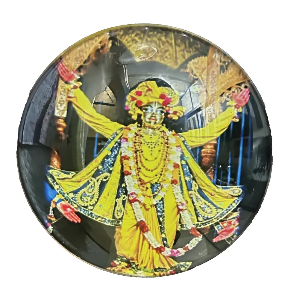 Round Lord Caitanya Mahaprabhu Magnet (2.3\" - 5.3 cm)