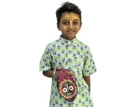 Boys Printed Kurta - Pure Mulmul Cotton