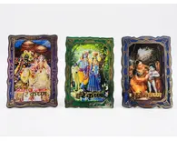 Krishna Photo Frame With Magnet 4.5" (set of 3) Krishna Photo Frame With Magnet 4.5" (set of 3)