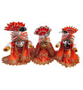 Dual Color Crowns -- For Jagannatha, Baladeva and Subhadra