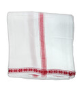 Dhoti White Jute with Color Border