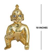 Laddu Gopal Brass Deity 10"