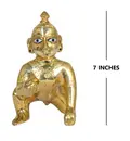 Laddu Gopal Brass Deity 7\"