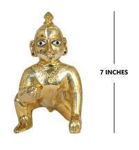 Laddu Gopal Brass Deity 7"