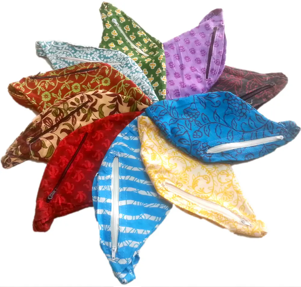 Ladies Print Beadbags With Zip -- Pack of 10