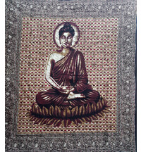 Lord Buddha Backdrop Cotton Print (220x210 cm)