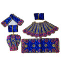 Radha Krishna Floral Dress with Pearls and Thread Work (Type 2)