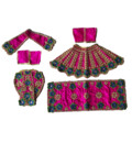 Radha Krishna Floral Dress with Pearls and Thread Work (Type 2)