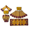 Radha Krishna Floral Dress with Pearls and Thread Work (Type 2)