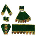 Radha Krishna Velvet Dress with Floral and Gems Work