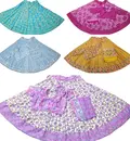 Radha Gopi Dress Set - 3 piece including Blouse and Chunni - Pure Cotton