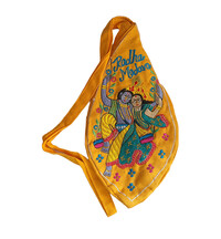 Radha Krishna On Swing Embroided Japa Bead Bag with Maha-Mantra on Back