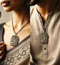 Radha Krishna on Swing Pendant