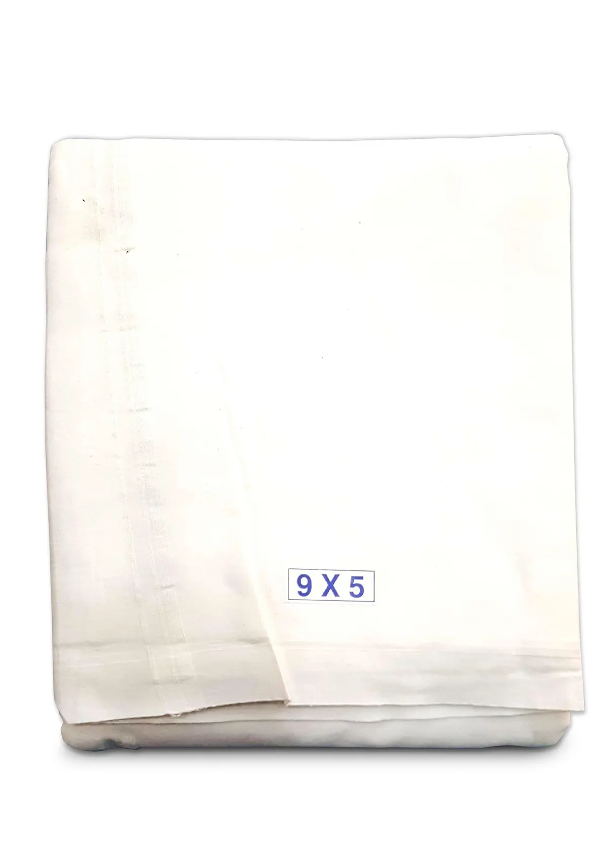 Dhoti / Chadar -- White Cotton Fine, \'Ajanta\'
