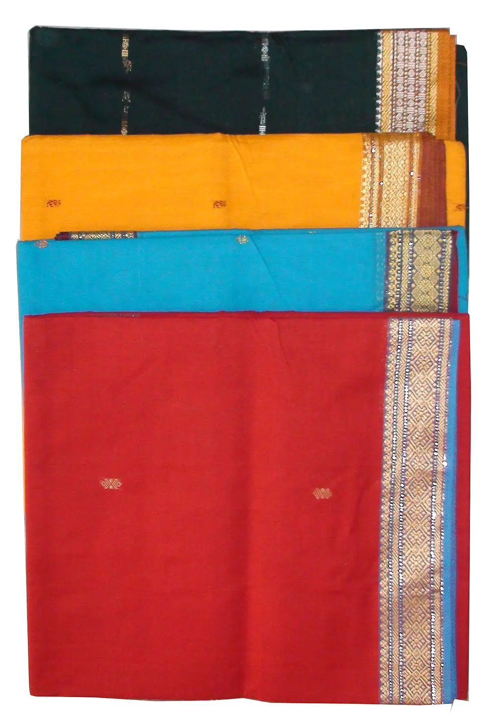 Mulmul Plain Sari with Border - Pure Cotton