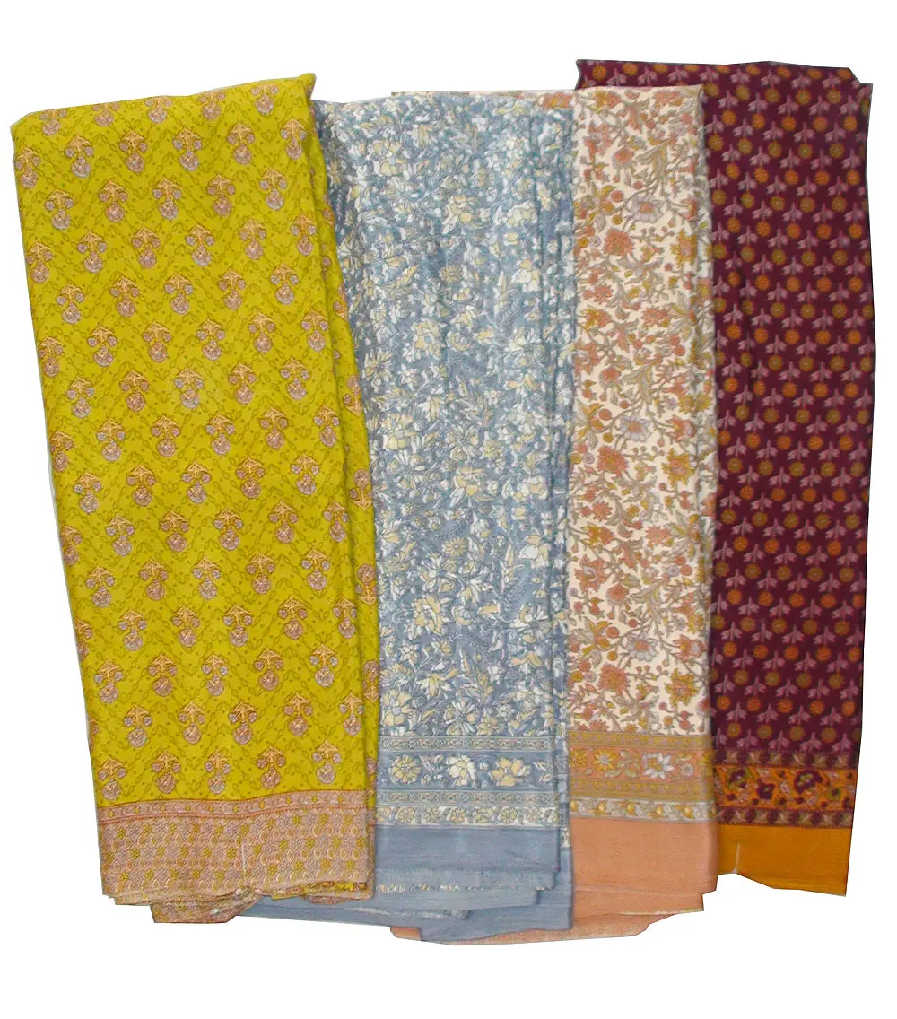 Mulmul Plain Sari with Border - Pure Cotton