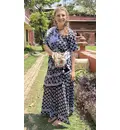 Gopi Dress with Kurta Top and Chunee Scarf - Kirtan Comfort Wear - Pure Cotton