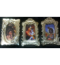 Krishna Photo Frame With Magnet 4.5" (set of 3)