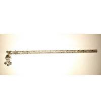 Krishna's Flute -- Silver With Hanging Bells