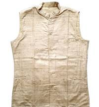 Waistcoat / Vest -- Raw Silk, Men's