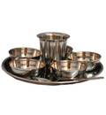 Deity Offering Plates Small Size (7.5\" Stainless Steel)